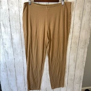 J Jill Wearever Collection Slim Ankle Stretch Pant Loungewear Size Large Tan